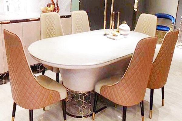 White Marble Top Dining Table